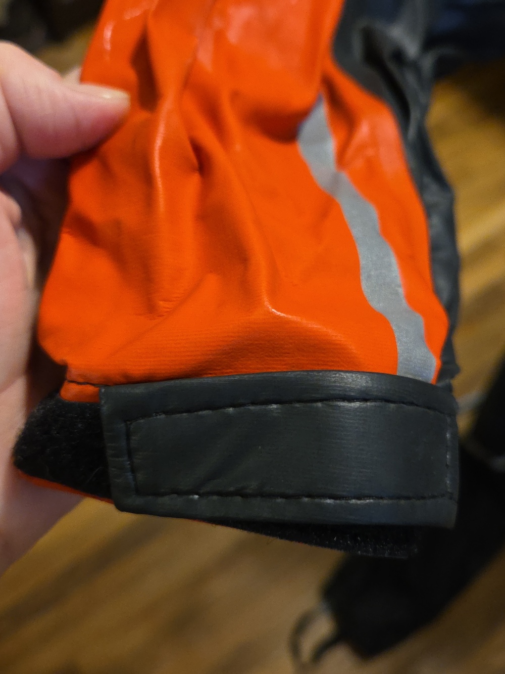 Harley-Davidson Black and Orange Motorcycle One Piece Mens Rainsuit  Size L - Picture 5 of 9